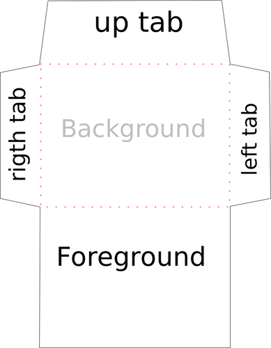 Grafica vectoriala de plic şablon