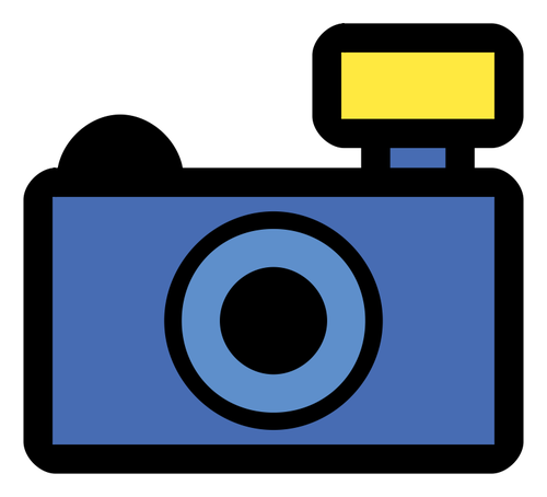 Fotografía aficionada cámara icono vector clip art