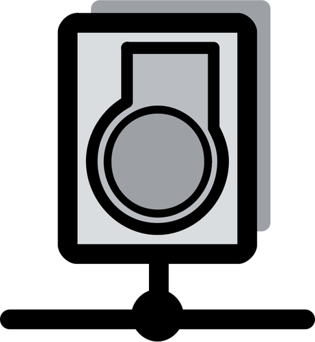 Primärer Server Symbol Vektor-ClipArt