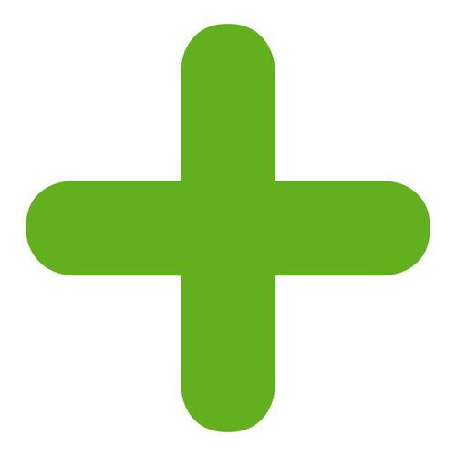 Signo de más verde