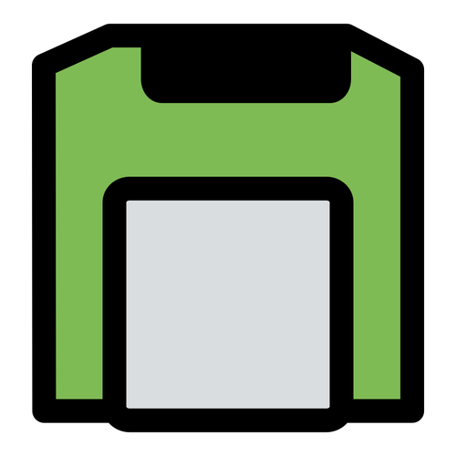 Zelená floppy disk vektorový obrázek