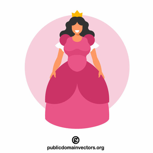 Principessa in vestito rosa