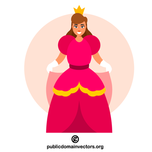 Princesa con vestido rosa