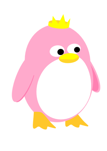 Grafica vettoriale principessa pinguino