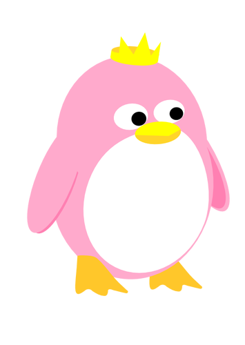 Printesa pinguin grafică vectorială