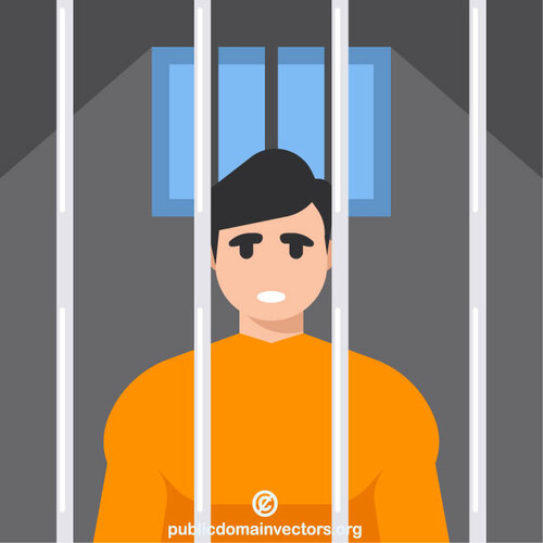 Man behind bars