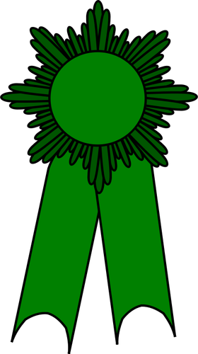 Vektor-Bild der Medaille mit grünem Band