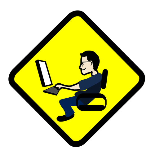 Znak ostrzegawczy na komputerze