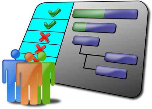 Projektin aikatauluvektorigrafiikka
