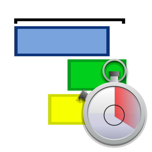 Tijd project vector afbeelding