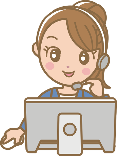 Female call centre worker vector image