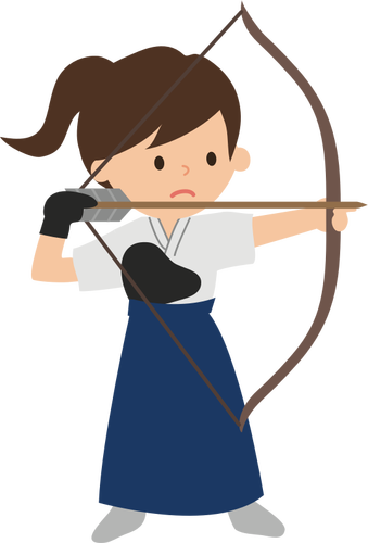 Girl with bow and arrow