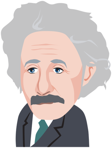 Imagem de banda desenhada de Albert Einstein