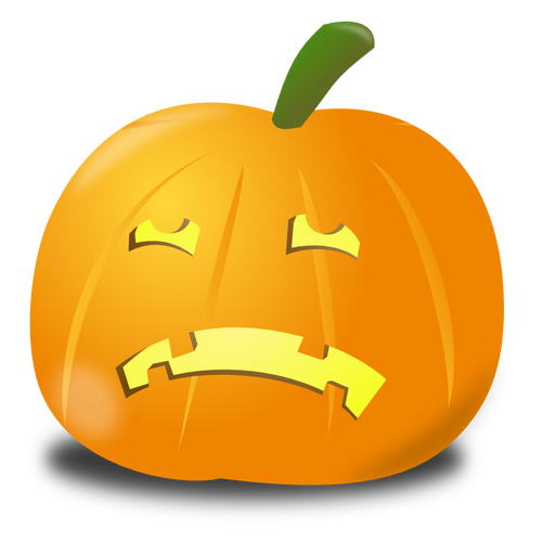 Sad pumpkin vector image