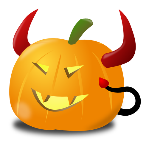 Image clipart citrouille vecteur diable