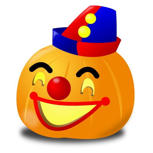 Dessin de citrouille vectoriel de clown