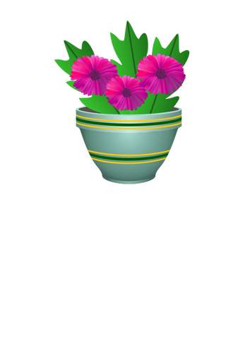 Purple flower pot