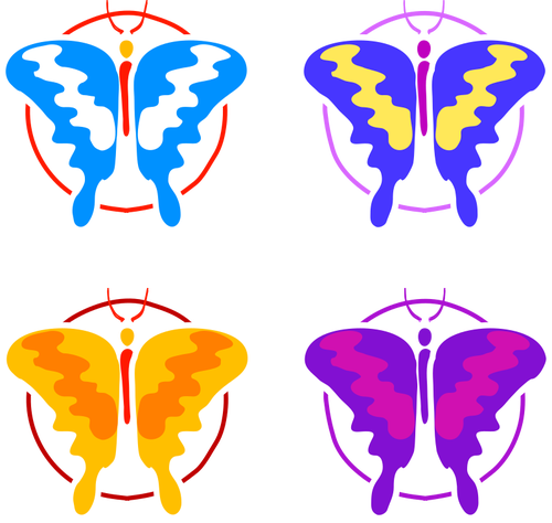 Four butterflies