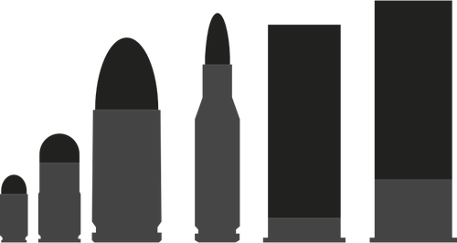 Silhouet vectorillustratie van set van opsommingstekens