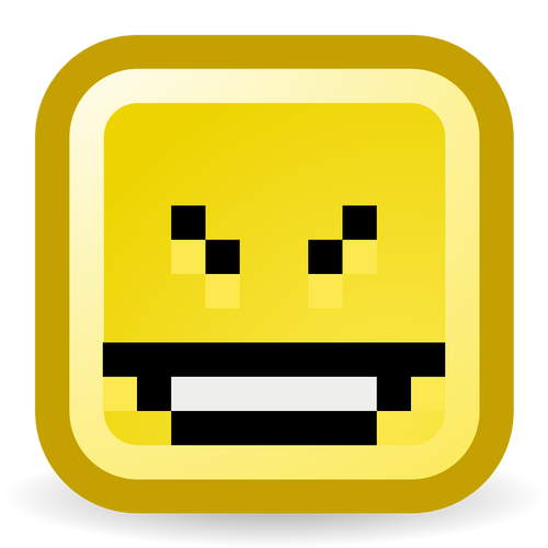 Icono smiley descarado vector