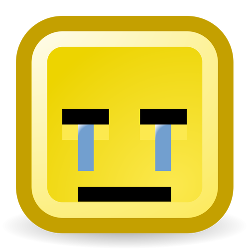 Crying smiley vector icon