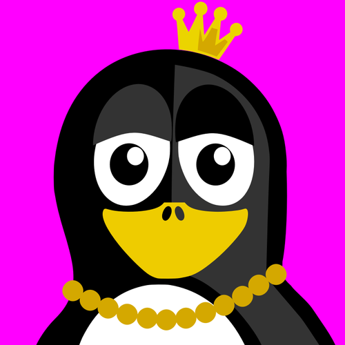 女王ペンギン画像