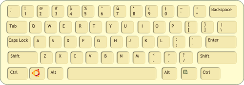 Vector de color dibujo de teclado qwerty
