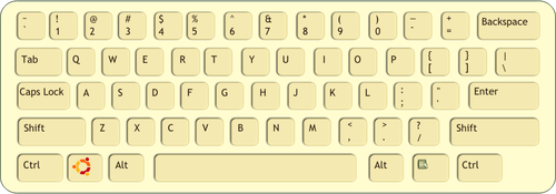 Warna vektor gambar qwerty keyboard