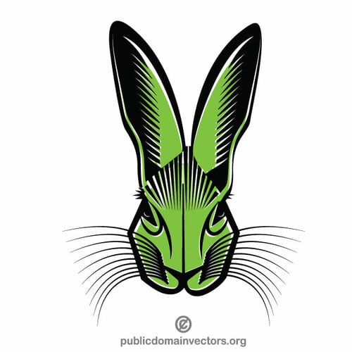 Conejo en color verde