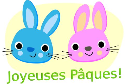 Joyeuses Pâques logo vektör çizim