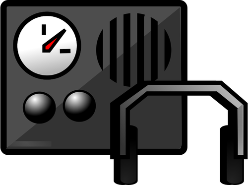 Ilustración de vector radio militar