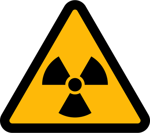 Vector ilustrare de radioactivitate triunghiular semn