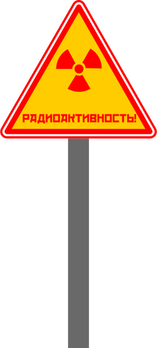 Rosyjski radioaktywnych znak wektor wyobrażenie o osobie