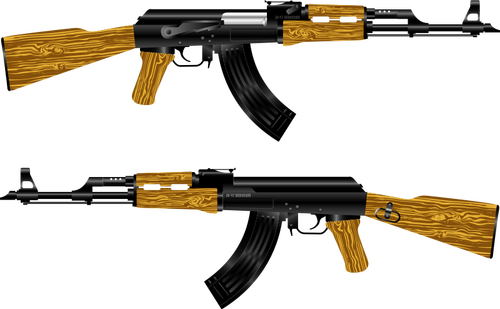 AK 47 Rifle Immagine vettoriale