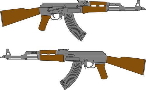 AK 47 Disegno vettoriale del fucile