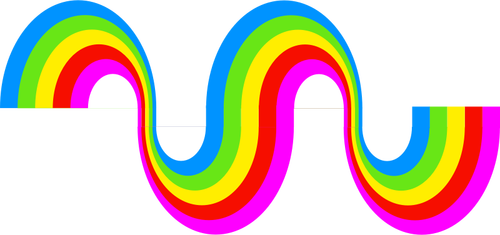 Gambar vektor dekorasi pelangi swirly