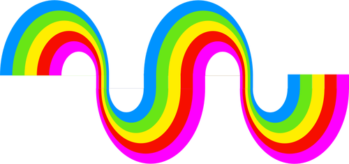 Dibujo vectorial de Swirly arco iris decoración