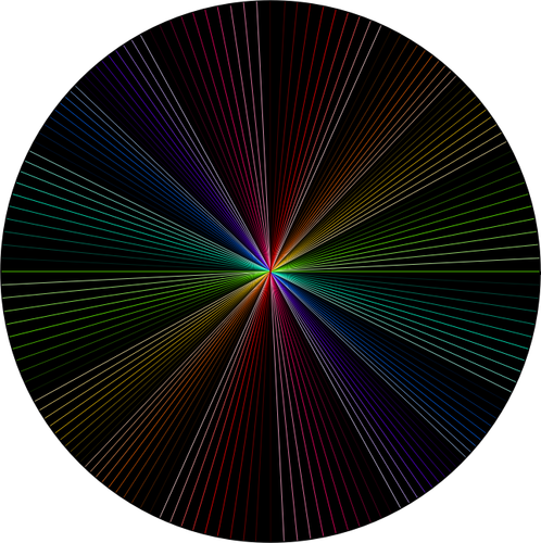 Vektorový obrázek duhová světla v temné linie umění