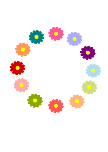 Rainbow květinový věnec
