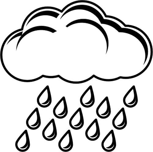 Clip art de señal blanco y negro día de lluvia