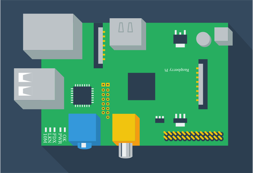 Vector illustraties van hardware module voor PC