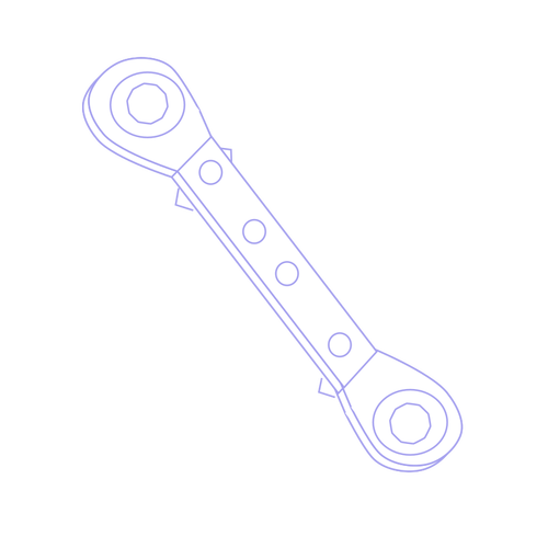 Ratchet spanner icon