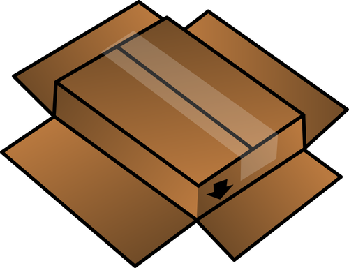 Vuelta prediseñadas Vector de caja de cartón