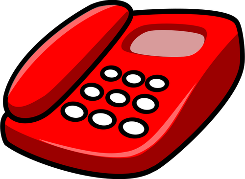 Vektor bilde av røde telefon