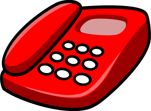 Image vectorielle du téléphone rouge