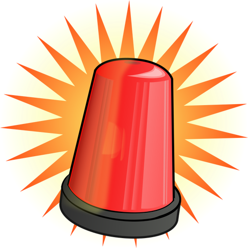 Red signal light vector image