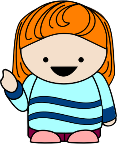 Ginger cartoon girl