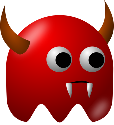 Red cartoon monster