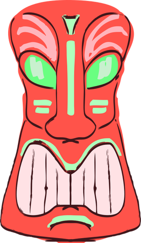 लाल Tiki वेक्टर छवि
