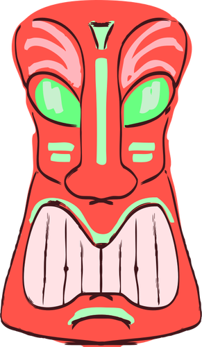 Red Tiki vektor image